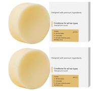 Après-shampoing solide, 60 g - Convient à tous types de cheveux, démêle et nourrit en douceur, formule pH 2,5, hydratation longue durée, soin capillaire zéro déchet