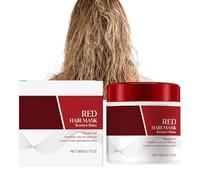 Après-Shampooing Colorant - Masque Cheveux Rouge Dépôt De Couleur | Soin Hydratant Cheveux Colorés Abîmés Bouclés Ou Fins | Contrôle Frisottis Éclat | Qualité Salon Maison Voyage Entretien Hebdomadair