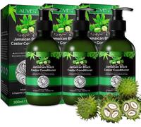 Après-shampooing Soin capillaire Croissance des cheveux à l'huile de ricin Bio Vegan, 3x 300ml