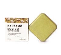 Après-shampooing solide démêlant pour cheveux secs et indisciplinés sans rinçage - Lissant & Brillance avec huile de ricin et kératine de chanvre - 100% Vegan Artisan Bio - Fabriqué en Italie