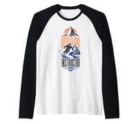 Après-Ski Instructeur Skieur de Montagne Design Rétro Manche Raglan