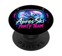 Apres Ski Party - Vie Nocturne Snowy Mountain PopSockets PopGrip Adhésif