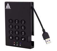Apricorn Disque dur externe Aegis Padlock 2 To 5400 tr/min USB Type-A 3.2 Gen 1 (3.1 Gen 1) Noir