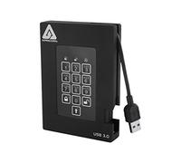 Apricorn Aegis Cadenas Fortress FIPS 140-2, Niveau 2, validé 256 Bits, Disque Dur USB 3.0 avec accès PIN, 1 to (A25-3PL256-1000F) Noir