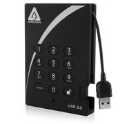 Apricorn Aegis Padlock 3.0 A25-3PL256-2000 - Disque dur - chiffré - 2 To - externe (portable) - 2.5" - USB 3.0 - 5400 tours/min - mémoire tampon : 8 Mo - FIPS 197