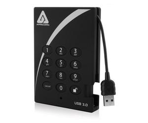 Apricorn Aegis Padlock Fortress 1TB disque dur externe 1 To 5400 tr/min USB Type-A 3.2 Gen 1 (3.1 Gen 1) Noir