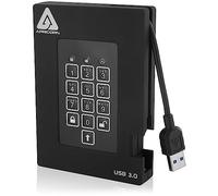 Apricorn Aegis Padlock Fortress FIPS 140-2 Niveau 2 Validé 256 Bits Disque Dur USB 3.0 avec accès PIN 500 Go (A25-3PL256-500F)