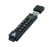 Apricorn ASK3-NX-128GB - Clé USB 3.2 Gen 1 128 Go, Type-A, Lecture 77Mo/s, Ecriture 72Mo/s, IP67, Clavier intégré, Lecteur d'empreintes, Windows/Mac/Linux