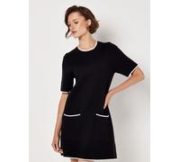 Apricot Apricot Black 2 Pockets Contrast Tipping Knit Dress Black EU 38 (UK 10)