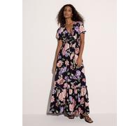 Apricot Apricot Black Chloe Floral Wrap Maxi Dress Black EU 36 (UK 8)
