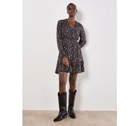 Apricot Apricot Black Mini Metallic Thread Shirred Dress Black EU 40 (UK 12)