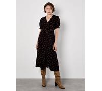 Apricot Apricot Black Mono Spot Button Down Dress Black 16
