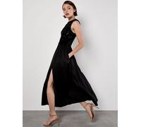 Apricot Apricot Black Sequin Velvet Bodice Satin Dress Black EU 44 (UK 16)