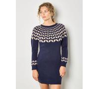 Apricot Apricot Blue Gradient Chevron Knitted Long Sleeve Dress Blue EU 40 (UK 12)