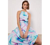 Apricot Apricot Blue Gradient Glow Satin Dress Blue 16