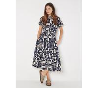 Apricot Apricot Blue Grecian Geo Shirt Midaxi Dress Blue EU 36 (UK 8)