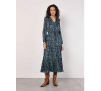 Apricot Apricot Blue Painterly Metallic Thread Paisley Midaxi Dress Blue EU 40 (UK 12)