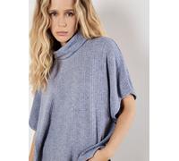 Apricot Apricot Blue Waffle Cowl Neck Batwing Top