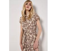 Apricot Apricot Brown Flowing Leaves Belted Shirt Dress Brown EU 46 (UK 18)