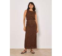 Apricot Apricot Brown Tile Crochet Maxi Skirt Brown 12