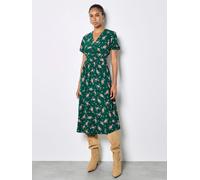 Apricot Apricot Green Floral Print Midi Dress Green EU 40 (UK 12)