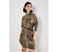 Apricot Apricot Green Patch Ikat Print Oversized Jumper Dress Green L (EU 44-46)