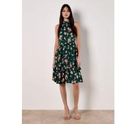Apricot Apricot Green Rock Cress Floral High Neck Dress Green 14