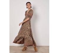 Apricot Apricot Green Sarasa Border Button Dress Green 10