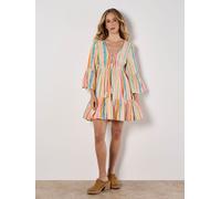 Apricot Apricot Multi Multicoloured Tribal Tassel 100% Cotton Dress Multi Small