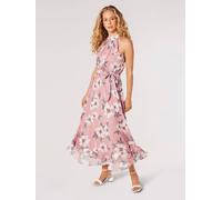 Apricot Apricot Multi Painterly Floral Shimmer Midi Dress Multi 16