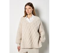Apricot Apricot Natural Cable Mixed Knit Chunky Jumper