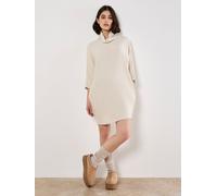 Apricot Apricot Natural Cable Soft Touch Mock Neck Dress Natural L (EU 44-46)