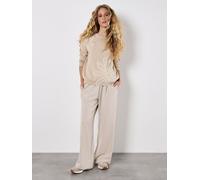 Apricot Apricot Natural Large Crochet Floral Print Jumper