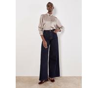 Apricot Apricot Natural Satin Self Stripe Oversized Blouse