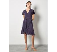 Apricot Apricot Purple Angel Sleeve Wrap Sparkle Dress Purple EU 42 (UK 14)