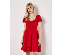 Apricot Apricot Red Eyelet Embroidered Milkmaid 100% Cotton Dress Red 12