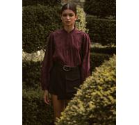 Apricot Apricot Red Frill Collar Embroidered Shirt Red 8