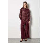 Apricot Apricot Red Gold Foil Ruffle Detail Top