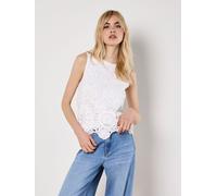 Apricot Apricot White Sunflower Crochet Top