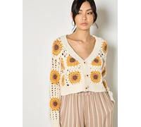 Apricot Cardigan bavarois ' ' beige / marron / jaune, Taille 40