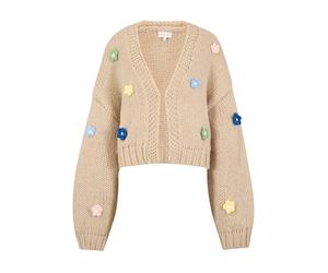 Apricot Cardigan beige / bleu clair / jaune clair / vert clair, Taille M
