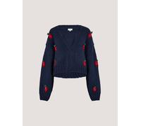 Apricot Cardigan bleu foncé / rouge, Taille M