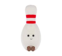 Apricot Lamb Boule de bowling - Jouet en peluche de sport pour enfants - Doudou mignon - Pour bébé fille et garçon - Blanc - 24 cm