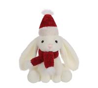 Apricot Lamb -Christmas Cream Bunny-Lapin de Noël crème Peluche pour Fille, garçon et bébé - Peluche Moelleuse pour Jouer, Collectionner et câliner - Doudou Confortable