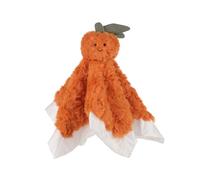 Apricot Lamb Couverture de sécurité douce pour bébé - Orange - Doudou en peluche - Pour bébé garçon et fille - 35 x 35 cm