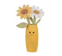 Apricot Lamb Daisy Vase Fleur Peluche pour Enfants Doudou Doux Mignon pour Bébé Fille et Garçon Moelleux Marguerite Vase Jaune 35 cm