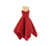 Apricot Lamb Doudou mignon en forme de frites pour bébé garçon et fille, couverture de sécurité pour bébés, nourrissons et tout-petits, nourriture rouge, 35,6 x 35,6 cm