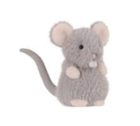 Apricot Lamb Peluche en forme de rat souris grise pour enfants, douce et mignonne, pour bébé fille et garçon, souris grise moelleuse, 15 cm