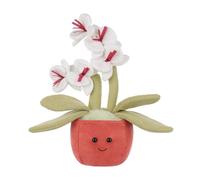 Apricot Lamb Plantes phalaenopsis Orchidée Fleur Jouets en peluche pour enfants Doudou mignon pour bébé fille et garçon Moelleux phalaenopsis Orchidée Blanc 28 cm
