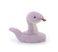 Apricot Lamb Serpent sauvage en peluche pour enfants - Doudou mignon - Pour bébé fille et garçon - Serpent sauvage moelleux - Violet - 22 cm